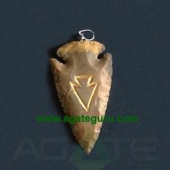 Engraved Arrowhead Pendant