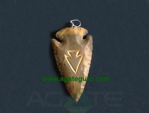 Engraved Arrowhead Pendant