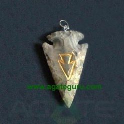 Engraved Arrowhead Pendant