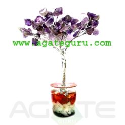 Amethyst 60 beads tree with orgone base