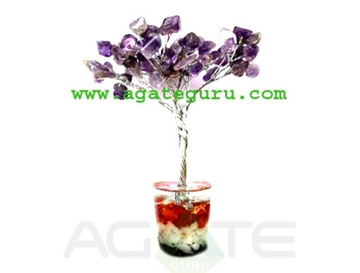 Amethyst 60 beads tree with orgone base