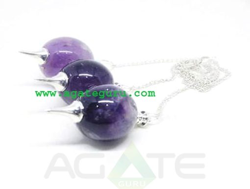 Amethyst Dowsing Ball Pendulum : Pendulum Wholesaler