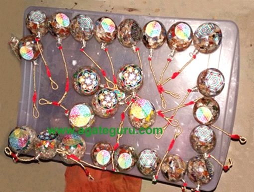 Chakra Flower Of Life Orgone Ball Pendulum