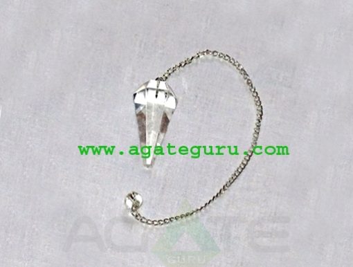 Clear Crystal Quartz Pendulum : Wholesale Gemstone Pendulums Manufacturer