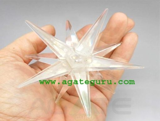 Crystal Quartz 12 Point Merkaba Star Wicca Reiki Healing