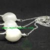 White Agate Dowsing Ball Pendent : Pendulum Wholesaler