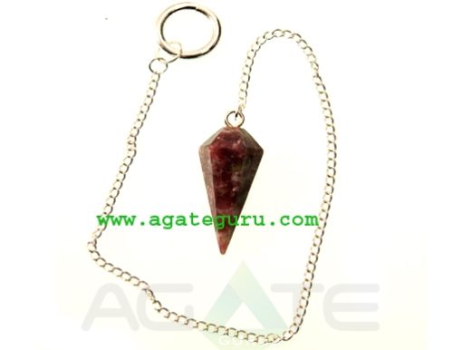 Lepidolite Crystal Pendulum Dowser
