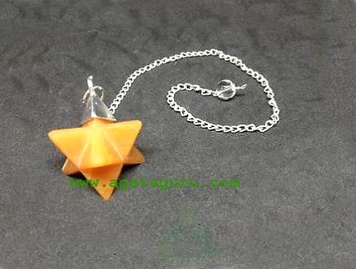 Orange Aventurine Merkaba Dowsing Pendulum : Merkaba Star Wholesaler