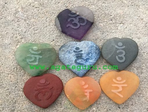 EMBOSSED CHAKRA SANSKRIT SYMBOL SET