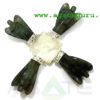 Energy Generator with 4 Healing Labrodorite Angels and Crystal Quartz Pyramid: Healing Energy Generators : Crystal Grid Sets