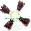 Energy Generator with 4 Lepidolite Angels and Crystal Quartz Pyramid