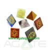 Mix Pyramid Engraved Colourful Chakra set