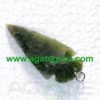 Wholesale Greenish Indian Agate Arrowhead Pendant Manufacturer