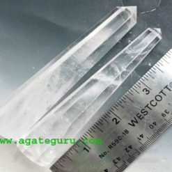 Crystal quartz 16 facet massage wand : Wholesale Gemstone Healing Massage Wands