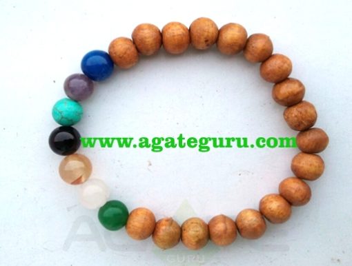 7 Chakra With Wooden Beads