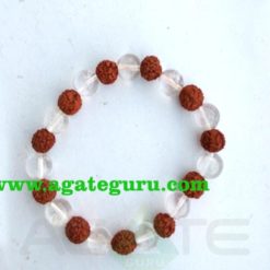 Crystal With Rudraksh Bracelet