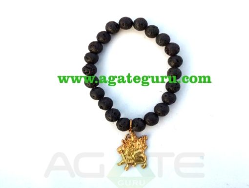 Hindu Goddess Lava Beads Bracelet