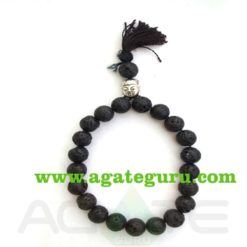 Lava Beads with Buddha Braclet