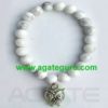 Howlite With Owl Face Braclets : Wholesale Chakra Healing Bracelet