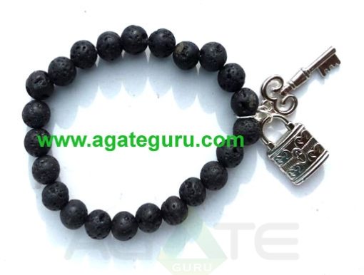 Lava Beads With Lock & Key