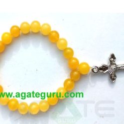 Yellow Aventurian With Cros : Wholesale Chakra Healing Bracelet