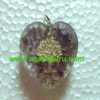 Amethyst Crystal Flower of Life Orgone Stone Pendant