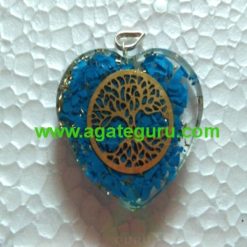 Turquoise Crystal Flower of Life Stone Pendant