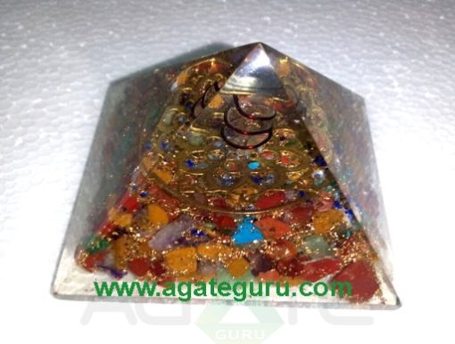 7Chakra Flower Of Life Fency Orgone pyramid