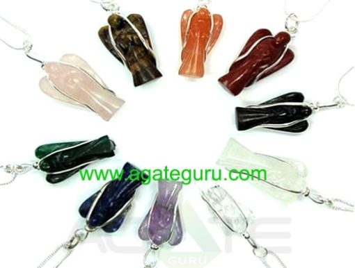 Assorted Angel Healing Wire Wrape Pendents