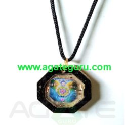 Hand Made Wooden Orgone Energy Pendant