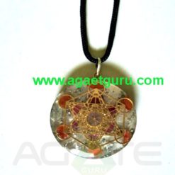 Orgonite pendant Flower of life healing Handmade