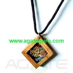 Wooden Hand Made Orgone Healing Necklace