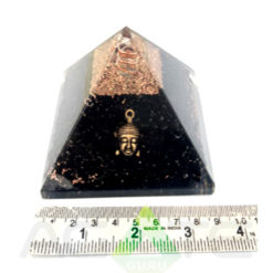 Buddha Orgone Pyramid Black Toumuline Reiki Healing Pyramid