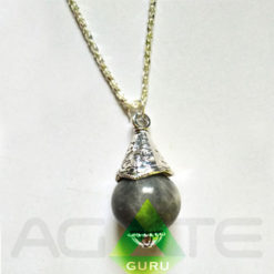 Lebradorite Fency  Ball Necklace