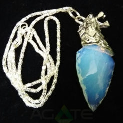 Opalite Arrowhead Pendent With Dragone Face