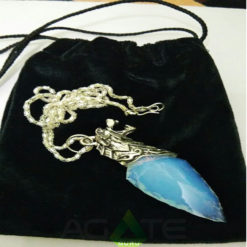 Opalite Arrowhead Pendent With Dragone Face