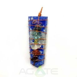 Lapis Lazuli Copper Flat Pendants Crystal Healing Jewelry Wholesale