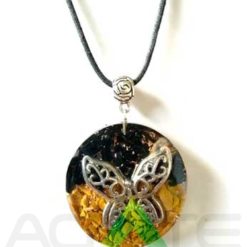 Black Tourmuline Orgonite Disc Pendent