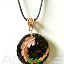 Orgone Black Tourmuline Disc Necklace