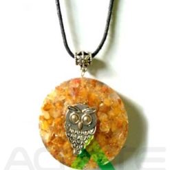 Orgone Metal Owl Logo Healing Pendent
