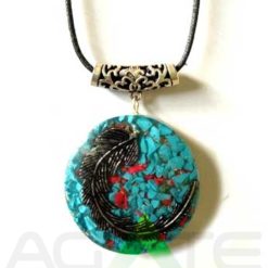 Orgone latest Tourqoish With Metal Feather Pendent