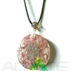 Tree of Life Orgone Pendant Rose Quartz Neclace