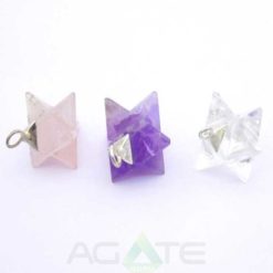 Amethyst RoseQuartz And Crystal Star Pendulum
