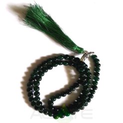 Green Jade Beads Jaap Mala with Tessel