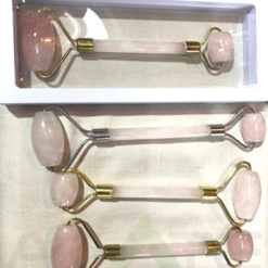 Gemstone Natural Rose Quartz Hand Made Massage Roller