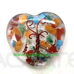 Orgone Chakra Chips Heart Pendent Orgone Chakra Chips Heart Pendent