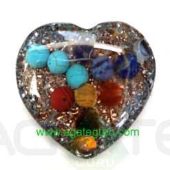 Orgone Chakra Shape Chips Heart Pendent Orgone Chakra Shape Chips Heart Pendent