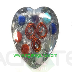 Orgonite Chakra Chips Heart Pendent Orgonite Chakra Chips Heart Pendent