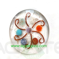 Copper wire Orgone Flower Chakra Pendent Copper wire Orgone Flower Chakra Pendent