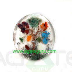 Orgonite Chakra Chips Disc Pendent Orgonite Chakra Chips Disc Pendent